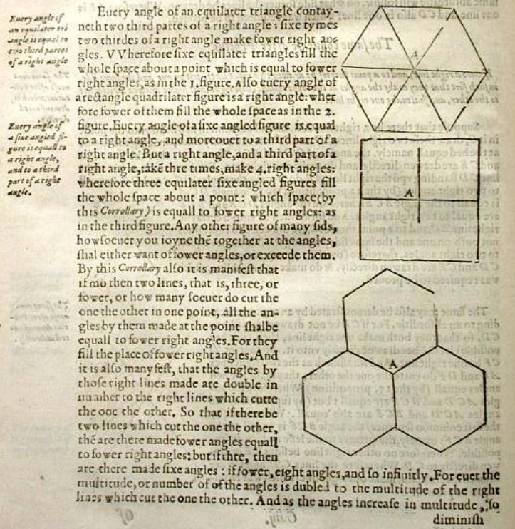Mosaicos regulares de la edición de Billingsley de Los Elementos de Euclides